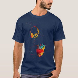 Camiseta Fones de ouvido com coração 1
