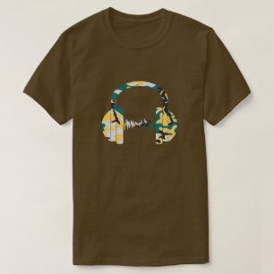 Camiseta Fones de ouvido com padrão de camuflagem Lakeside