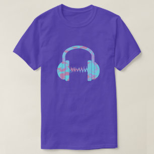 Camiseta Fones de ouvido com padrão de camuflagem pastel le
