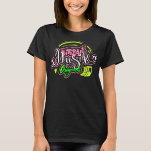 Camiseta Fones de ouvido de cultura musical urbana dos anos