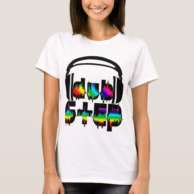 Camiseta Fones de ouvido de Dubstep (Frente)