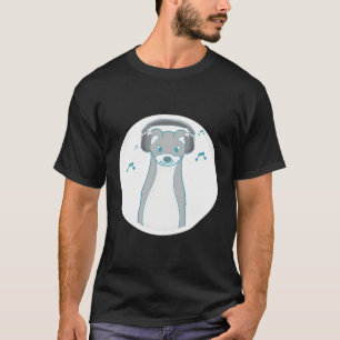 Camiseta Fones de ouvido de música animal da Weel Forest