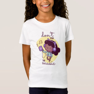 Camiseta Fones de ouvido de Música Character Girl