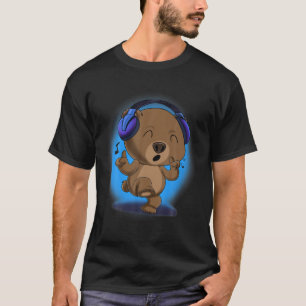 Camiseta Fones de ouvido de música I DJ carregam-se mais q