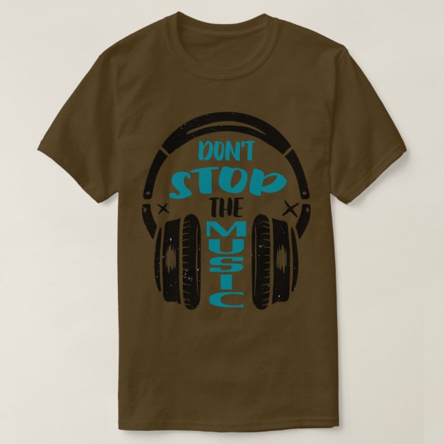 Camiseta Fones de ouvido de música Presentes para DJ Músico (Frente do Design)