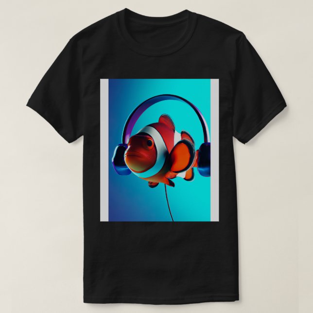 Camiseta Fones de ouvido de palhetas 2 (Frente do Design)