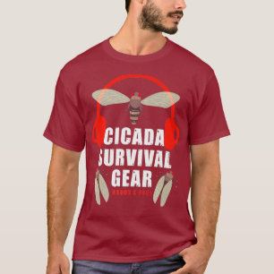 Camiseta Fones de ouvido de Sobrevivência de Cicada Brood X