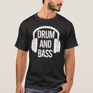 Camiseta Fones de ouvido De Tambor E Bass Para Música