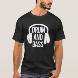 Camiseta Fones de ouvido De Tambor E Bass Para Música