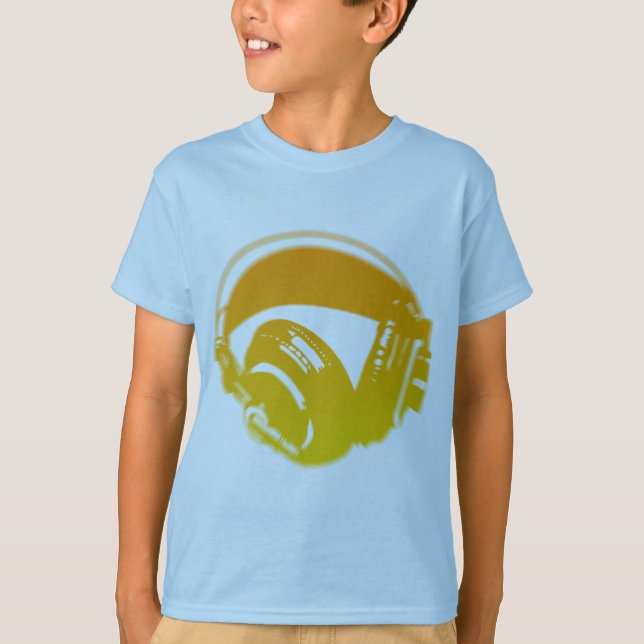 Camiseta Fones de ouvido DJ - Music Disk Jockey DJing Loud (Frente)