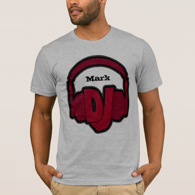 Camiseta fones de ouvido DJ personalizados da moda (Frente)