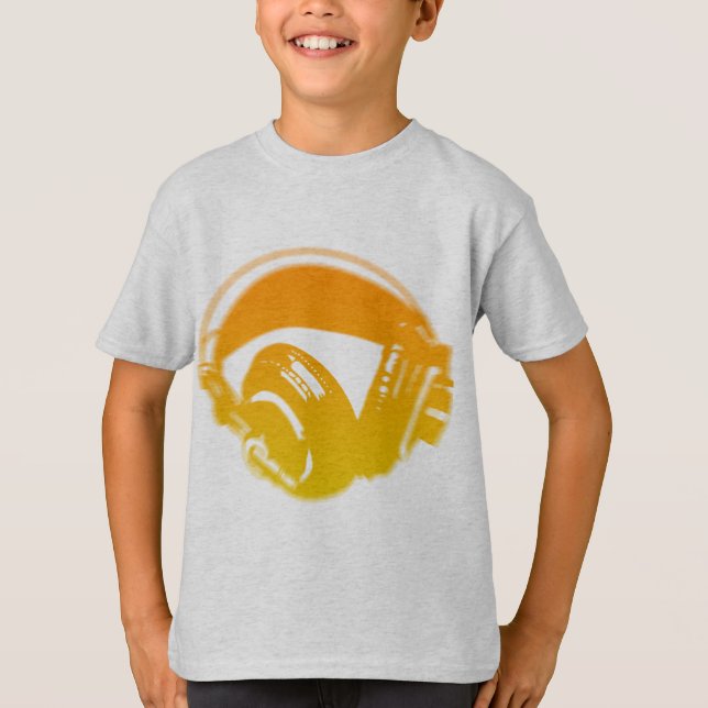 Camiseta Fones de ouvido do DJ - disco-jóquei DJing da (Frente)