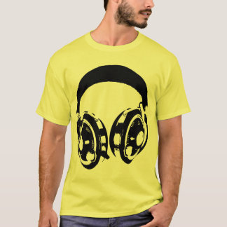 Camiseta Fones de ouvido do vintage