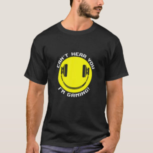 Camiseta Fones de ouvido engraçados e sorridentes não podem