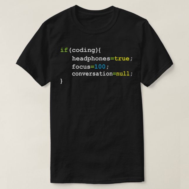 Camiseta Fones de ouvido focam o programador de ciência da  (Frente do Design)