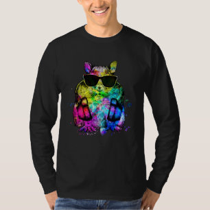Camiseta Fones de ouvido Gamer Esquilo Listrado Esquilo Ret