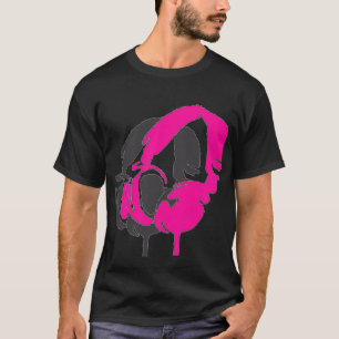 Camiseta fones de ouvido masculinos
