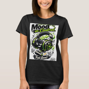 Camiseta Fones de ouvido Mood in Control Mulher Algodão Org