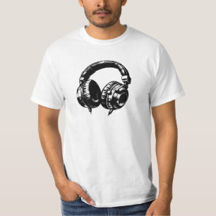 Camiseta Fones de Ouvido Música DJ Aniversário