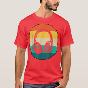Camiseta Fones de ouvido Música Produtor DJ Oferece Engraça