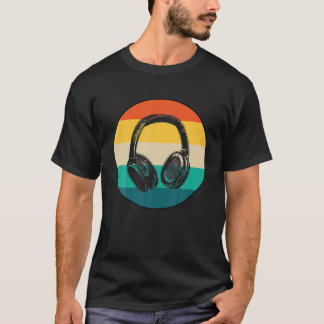 Camiseta Fones de ouvido Música Produtor DJ Oferece Engraça