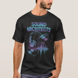 Camiseta Fones de ouvido neon Architects Dj masculinos