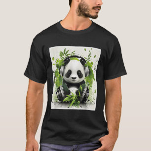 Camiseta Fones de ouvido para auscultadores Panda Bamboo Mu
