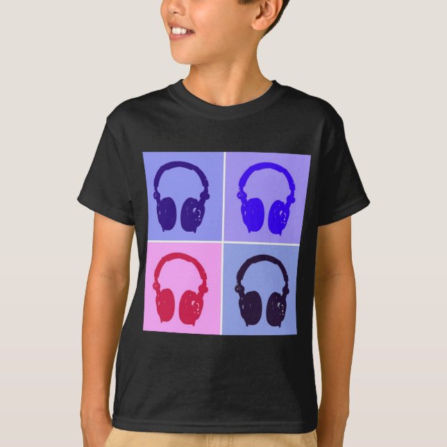 Camiseta Fones de ouvido pop (Frente)