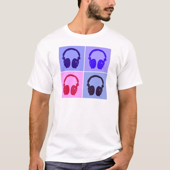 Camiseta Fones de ouvido pop (Frente)