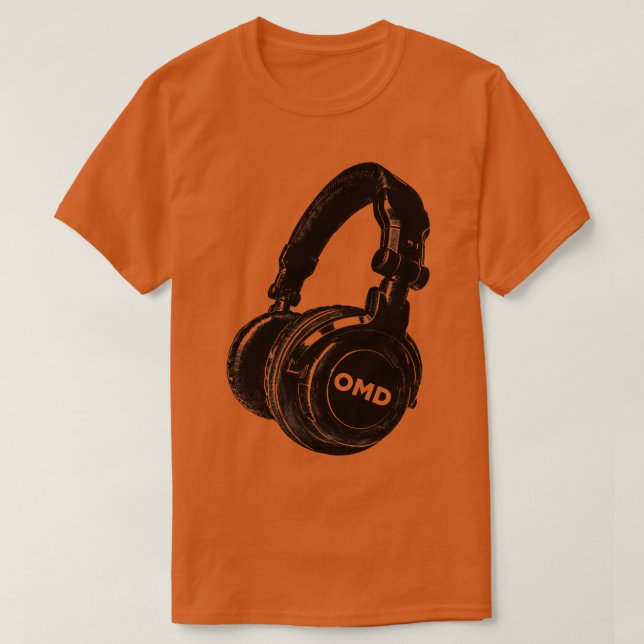 Camiseta FONES DE OUVIDO retrorreflectores do OMD (Frente do Design)