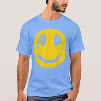 Camiseta Fones de ouvido Sorriso Grunge Música Amantes da m