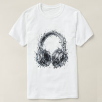 Fones de Ouvido Splash Water Fluid Audio Music Art