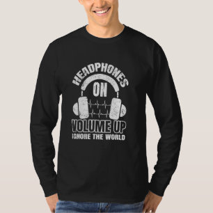 Camiseta Fones de Ouvido Volume Alto Ignore o Mundo Música