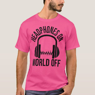 Camiseta Fones de Ouvido Wo no Mundo Desligado Edm