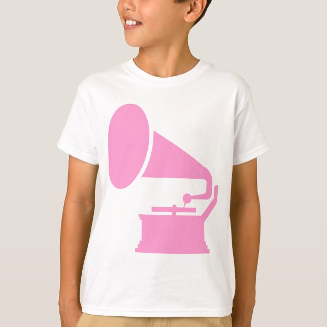 Camiseta Fonógrafo - Rosa (Frente)