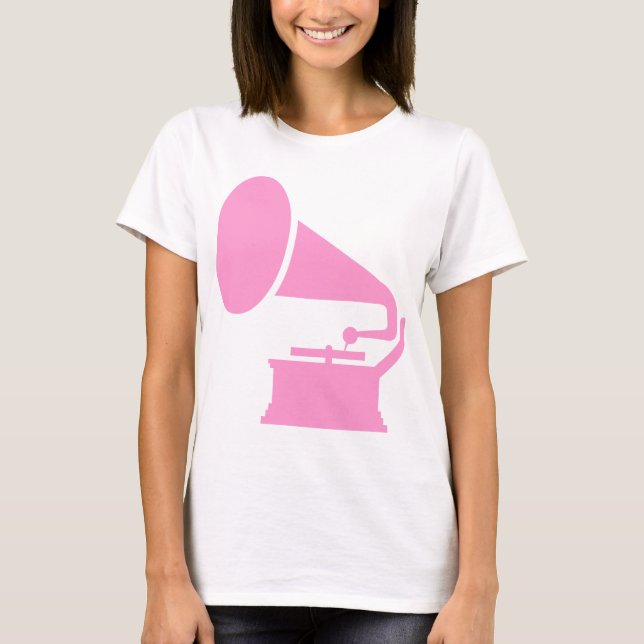 Camiseta Fonógrafo - Rosa (Frente)