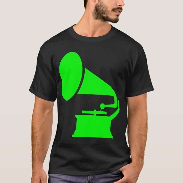 Camiseta Fonógrafo - Verde (Frente)