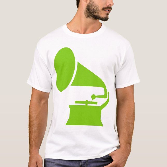 Camiseta Fonógrafo - Verde Marciano (Frente)