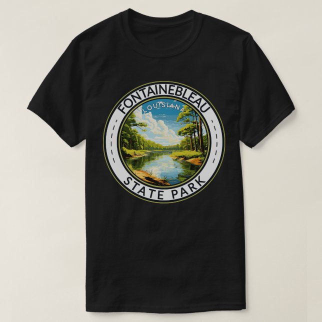 Camiseta Fontainebleau State Park Louisiana Viagem Art Badg (Frente do Design)