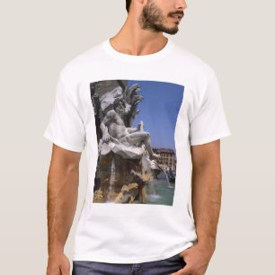 Camiseta Fontana dei Quattro Fiumi, Piazza Navona, Roma,