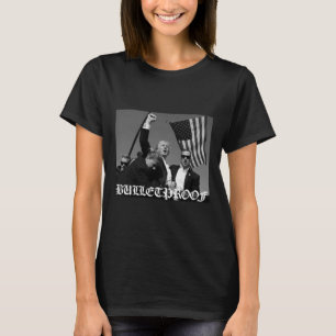 Camiseta Fonte antiga de Inglês à prova de bala do Trump