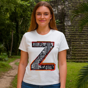 Camiseta Fonte Artística Letra Z Inca
