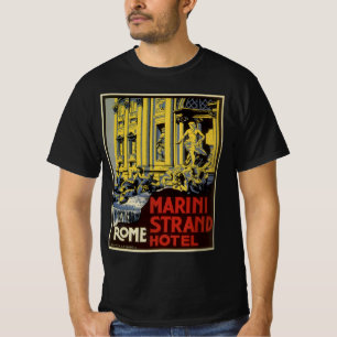 Camiseta Fonte de Trevi Vintage, Hotel Marini Strand, Roma