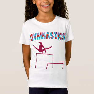 Camiseta Fonte do Bloco de Cores da Ginástica T-Shirt
