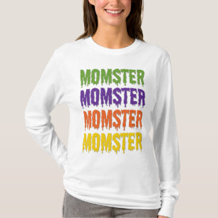Camiseta Fonte Dripping Momster Fantasia de Halloween Genér