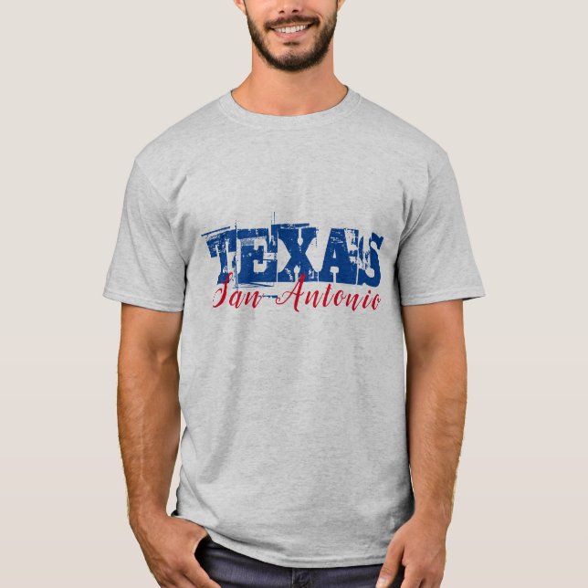 Camiseta Fonte dupla de San Antonio Texas (Frente)