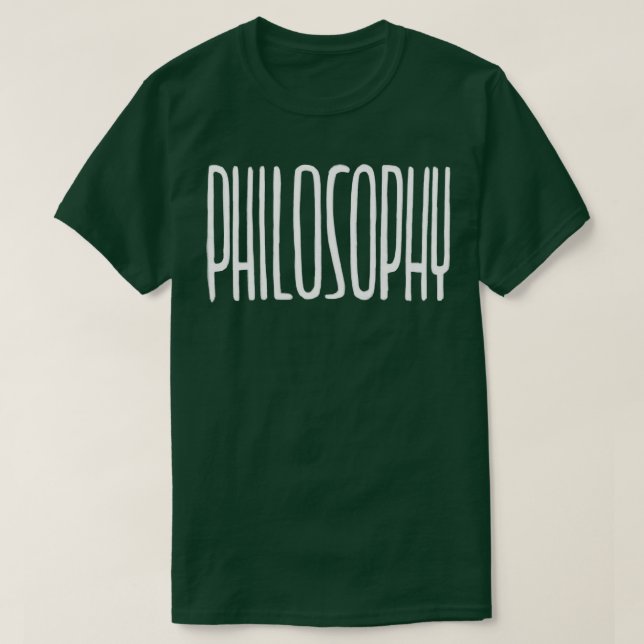 Camiseta Fonte manuscrita de filosofia (Frente do Design)