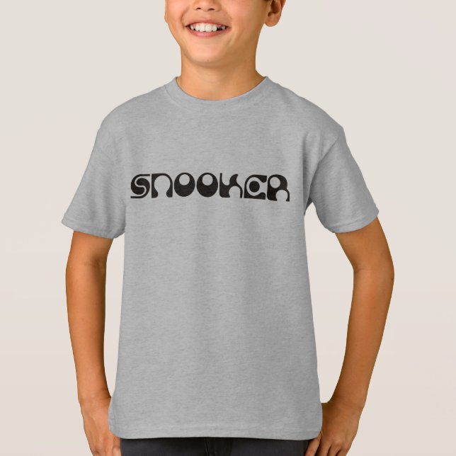 Camiseta Fonte moderna SNOOKER + suas ideias (Frente)