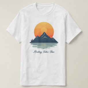 Camiseta Fonte Script "A Cura Leva Tempo" Minima
