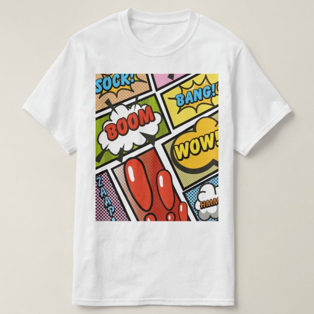 Camiseta Fontes de desenho da revista em quadrinhos! (Frente do Design)